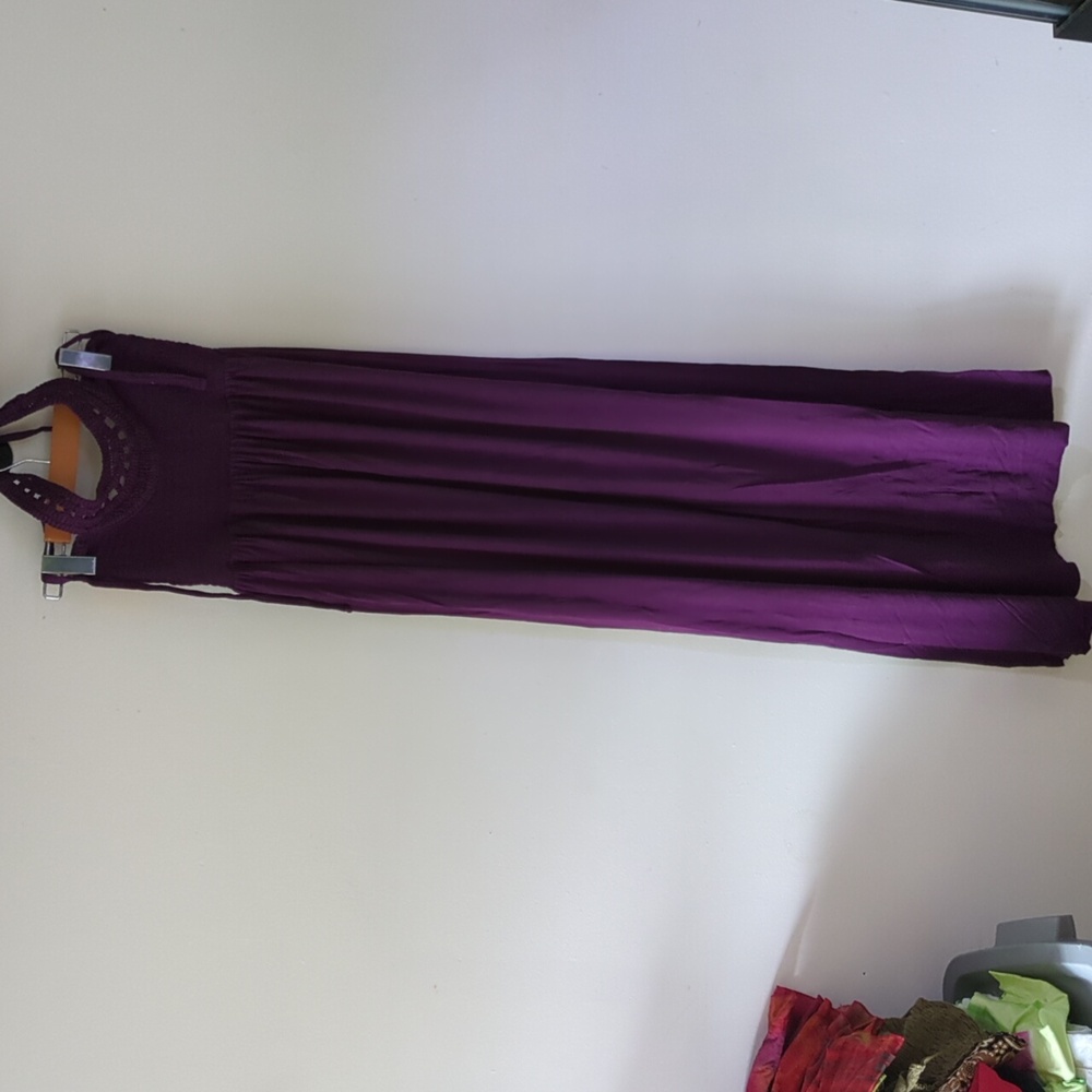 5 For $20 Pretty Deep Purple Boho Maxi Dress Size M